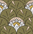 Water Lily Scallops Safari Tones White and Yellow Image