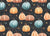 Candy Corn Harvest Pumpkins Black Image