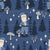 Magical Christmas Santa Claus on Blue Image