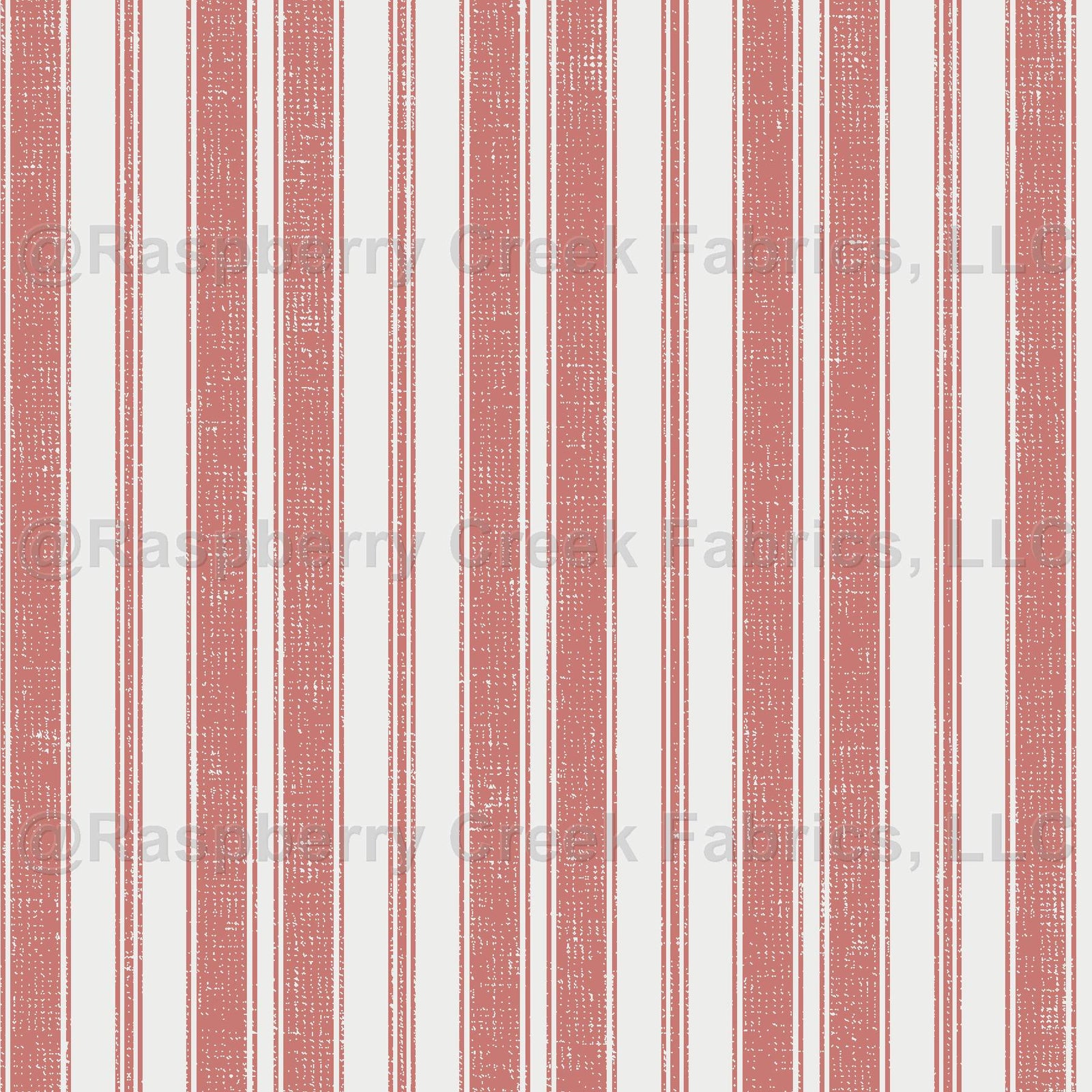 Ticking Tweed Twill Woollen Striped Texture in Rust and Ivory