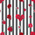 Red Roses Stripes Cracked Pepper and White Image