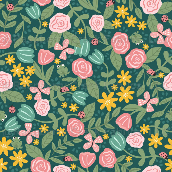 Sweet Spring Floral | Sunshine and Rainbows Collection - Raspberry ...