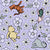 Classic Pooh and Friends Nursery Floral Lavender Purple Image