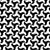 Houndstooth Pattern, Triskelion, Black and White Image