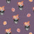 Medium Tossed Flowery Halloween Skulls in Dusty Plum Image