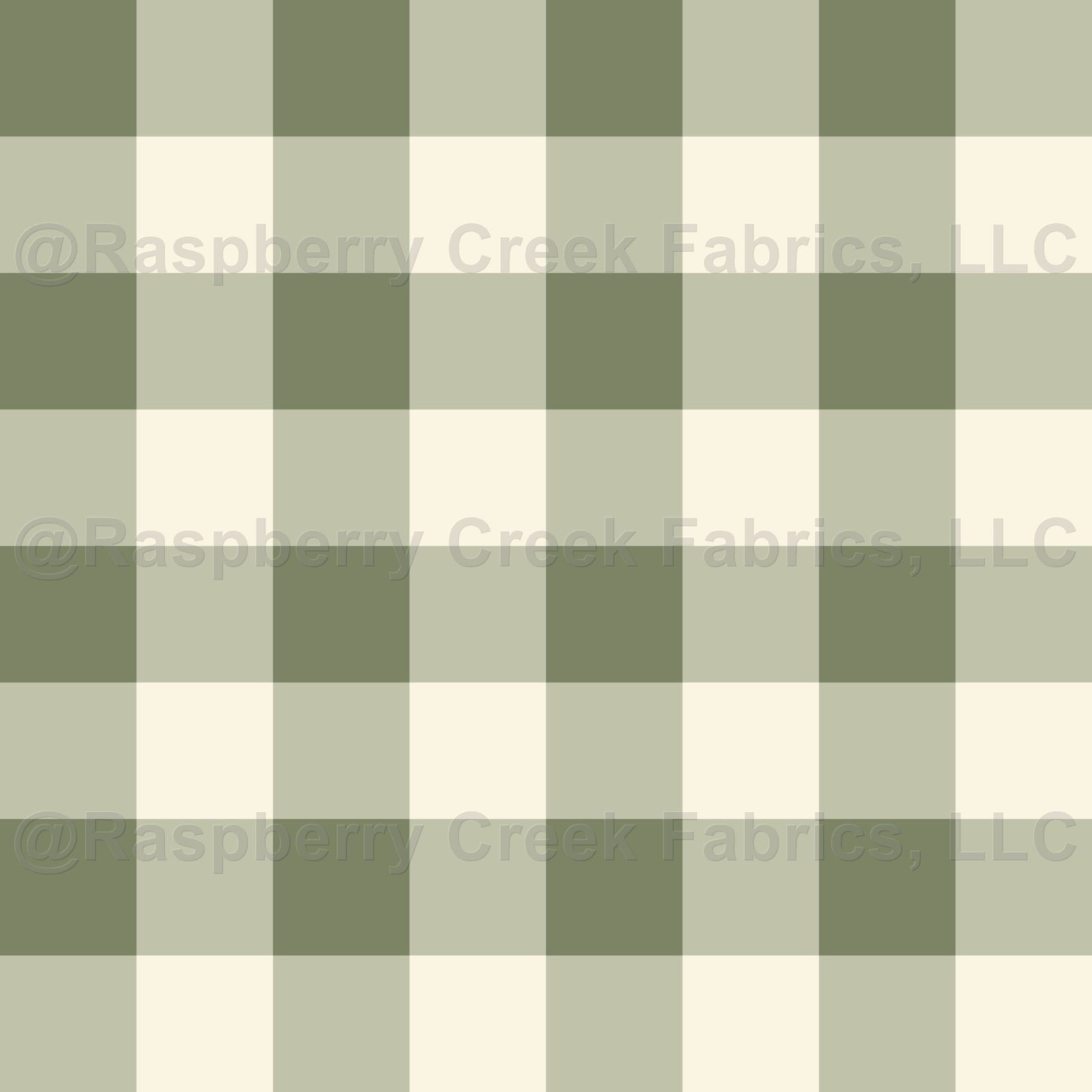 Classic Soft Gingham in Sage Green and Cream, Delicate Wildflowers by Tara Elizabeth Studios
