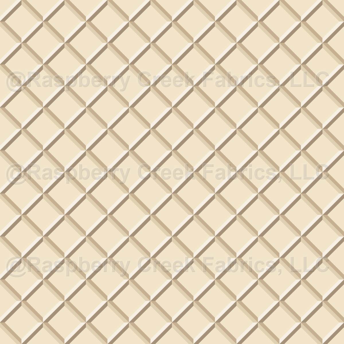 Crispy Waffle Wafers Checkerboard Light Beige