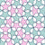 Pink and aqua stars on white Image