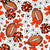 Footballs and Cheer Bows in Orange and Brown Image