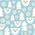 Polar Bear Snowy Forest in Ice Blue Image
