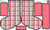 Christmas Stocking Craft Panel: Candy Cane Plaid with Salmon Solid – Reindeer Games Collection by Patternmint Image