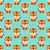 Cute Cartoon Baby Tiger on Blue Green Image