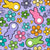 Bunnies and Flowers in Purple Image
