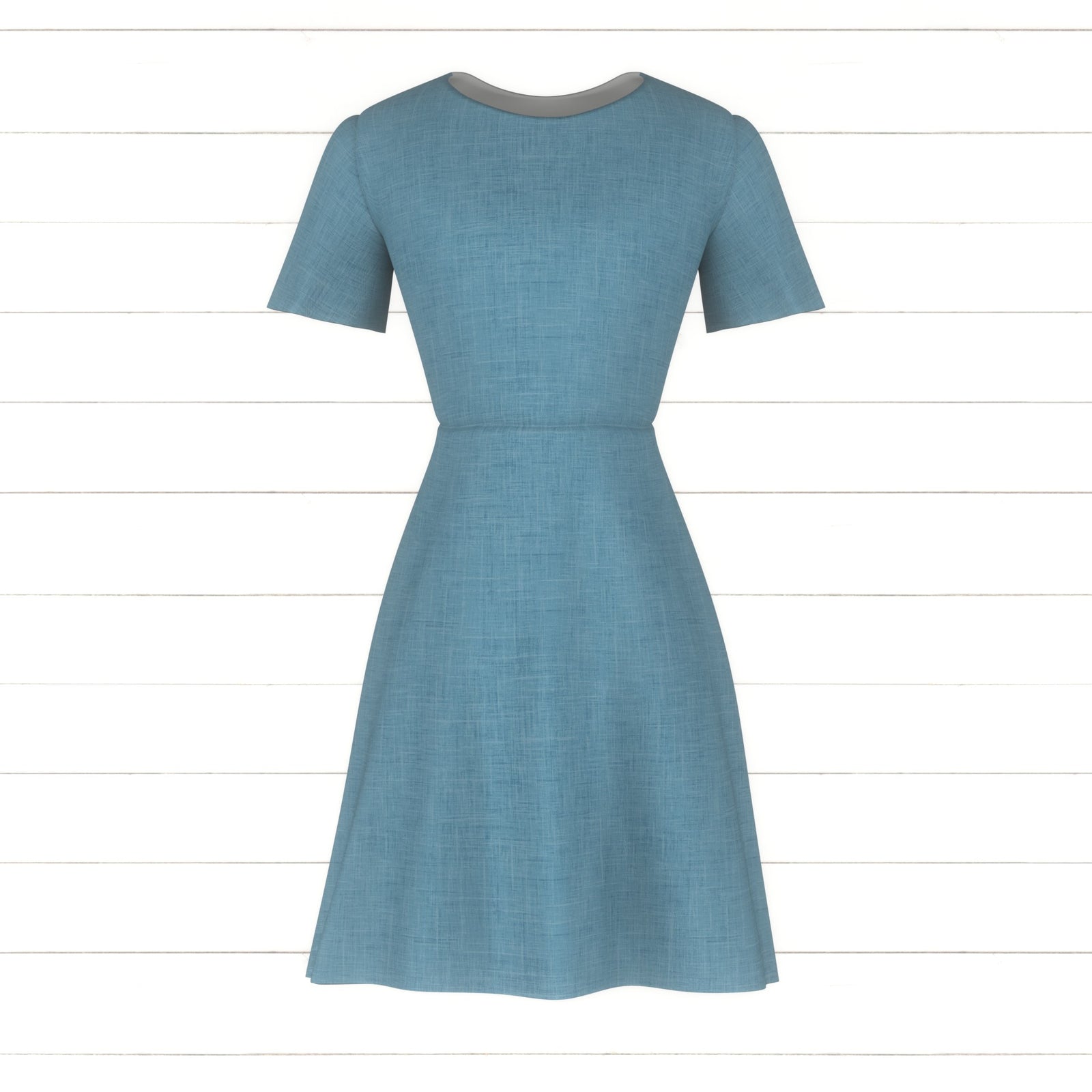 Space Bunny PRINTED Textured Solid Blue