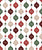 Heirloom Christmas Ornament snowflake bulbs 4 color red, green, maroon, and beige on white background, Tree Trimming collection Image