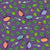 Turtles Frogs Pond Ditsy Smoky Plum Image