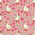 Spring Ducks Hearts and Daisy Flowers Pink Image