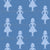 50s girl silhouettes - Blue vintage style girls (part of the 