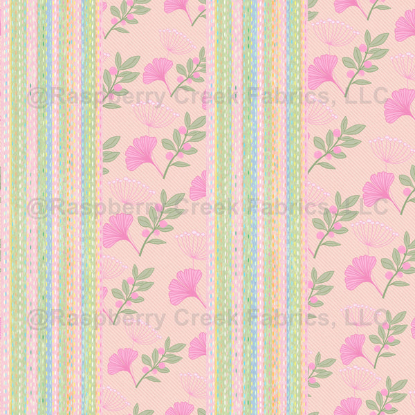 Preppy steps pink mix - Raspberry Creek Fabrics