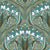 Lily of the Valley Art Nouveau Teal Botanical Floral Image