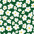 Wonky Daisies Ditsy Pattern White daisies with yellow centers on a green background Whimsical hand drawn asymmetrical white flowers with yellow centers on green background Wonky Daisies Collection Image