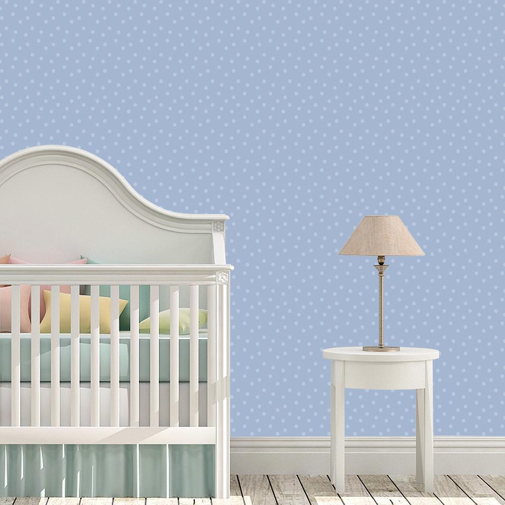 Modern Polka Dots on Light Blue