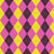 Argyle Pattern, Pink Yellow Purple, Orange Stitching Image