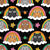 Grumpy Cats in Rainbow Clouds on Black Image
