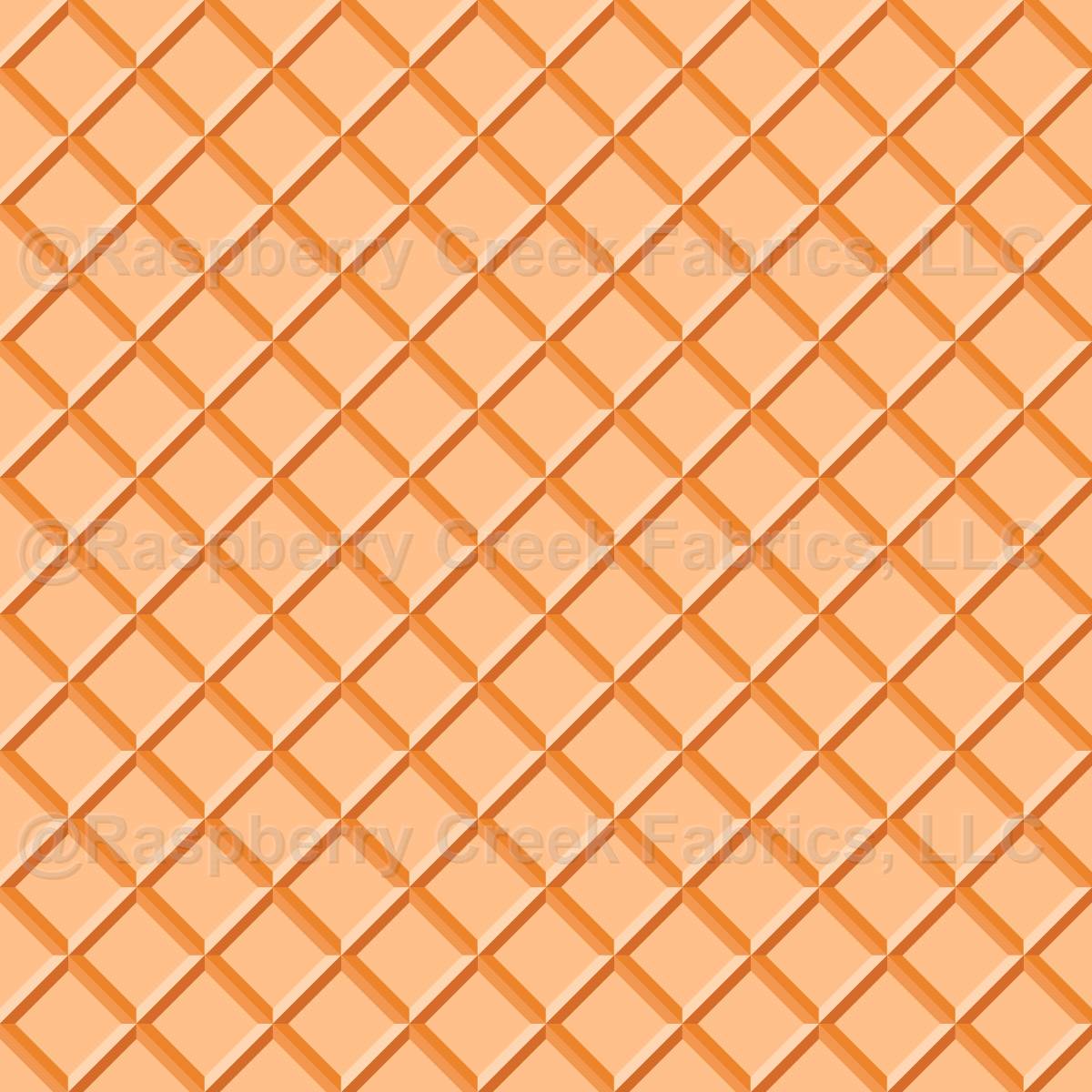 Crispy Waffle Wafers Checkerboard Orange