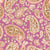 Paisley Woodblock Textured Bohemian Print on Pink Image