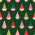 Red Green Pink and Dark Emerald Geometric Christmas Gnomes Folk Elves Image