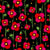 Bright Red Pink and Moody Black Poppies Bold Watercolor Poppy Fields Image