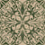 Vintage Green Ornamental Damask on Beige Image