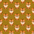 Cute Cartoon Baby Tiger on Golden Brown Wallpaper Image