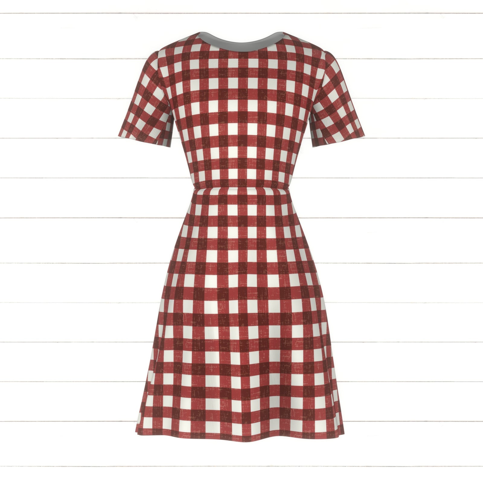 Freedom Gingham Red Fabric, Raspberry Creek Fabrics, watermarked