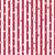 Classic Ticking Stripes in Red Elevated with Charming, Uneven Cut-Out Hearts Image
