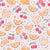 Vintage Antiqued Citrus Splash Watercolor Lemons, Oranges and Cherries Tossed Print | Summer Fruit Confetti | Treat Truck Summer Collection by Brayberry Design [Small Scale] Image