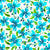 Aqua Flor Maxi - Turquoise Blooms on White Image