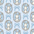 Spring Easter Bunny Frames and Bows in Blue Image