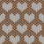 Faux Knitted Wool Hearts Hygge Nordic Warm Grandpa Style White on Coffee Latte Brown Image