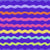 Hand Drawn Rainbow Wavy Stripes on Ultra Violet Purple Image