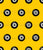 Tire Polkadots in Yellow, Coordinate Print for the Retro Racers Collection Primary Colorway Image