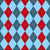 Argyle Pattern, Baby Blue Red Blue, White Stitching Image