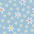 Spring blossoms collection-ditsy white flower-light blue Image