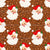 Retro Classic Santa Claus Red Hats on Leopard Print Image