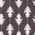 Ikat Oak Leaves White Plum Brown Stripes Botanical Japandi Wallpaper, Ikat Oak Leaves by Dawn K Designs Image