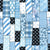Patchwork style print. Multicolor blue Image