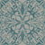 Vintage Teal Blue Ornamental Damask on Grey Image