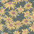 Sunny susans (on candyfloss - part of the woodland wander collection) - pretty floral sunflowers on dark green Image