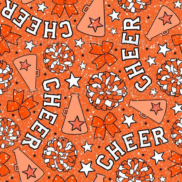 Cheer Spirit in Orange - Raspberry Creek Fabrics
